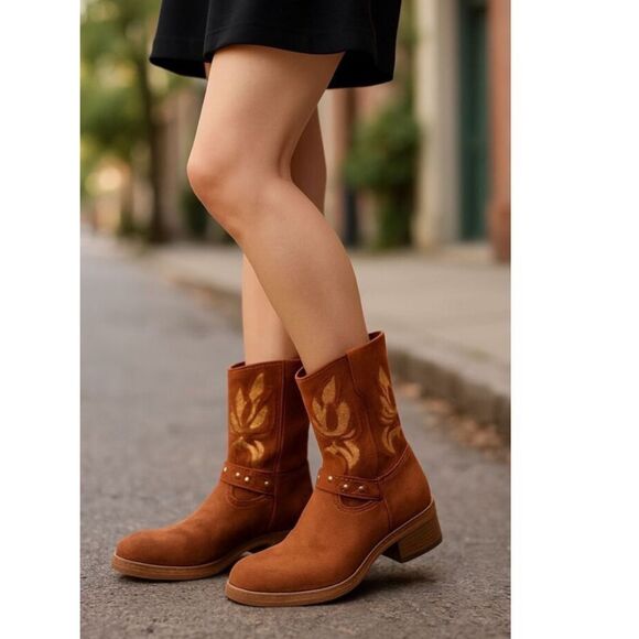 Sun + Stone Shoes - Sun & Stone Norahh Moto Midshaft Booties New in Box $129